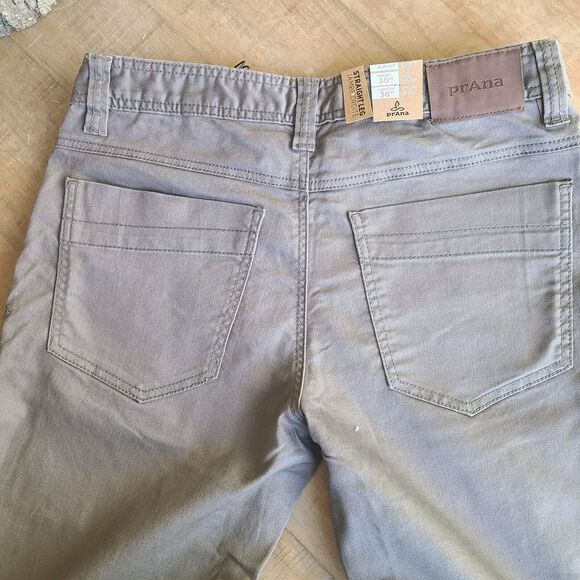 Prana Mens 30x36 Brown Mud Bridger Jean 5 Pocket Denim Outdoor Straight Slim NEW - Picture 4 of 7